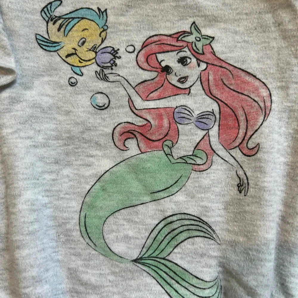 DISNEY Little Mermaid Graphic Baby Girl Twins Outfit Set Size 6-9 months